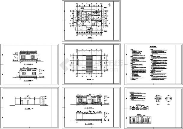 104平米单层砖混结构市城区土建公厕设计施工图，共七张-图一