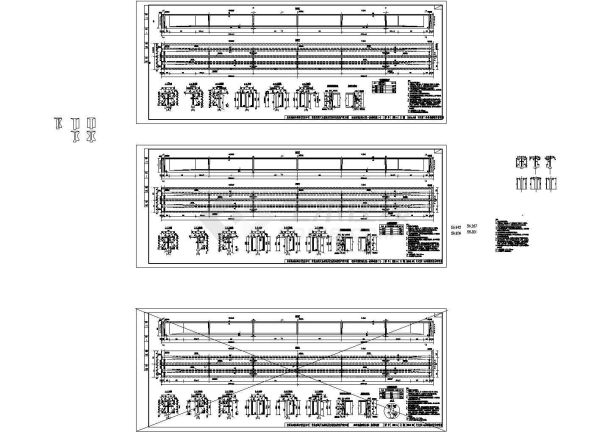 梁桥施工图纸T梁50mT渠钢筋砼型梁桥施工断面图-图一