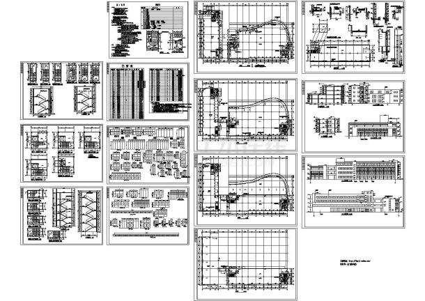 某地4层8753平米框架结构标准厂房建施图【平立剖 楼梯 门窗 节点 目录 说明】-图一