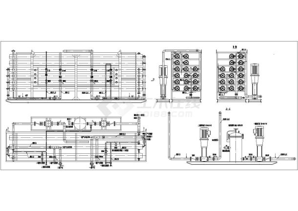 45吨每小时反渗透 工艺图Cad设计图（绘图细致）-图二