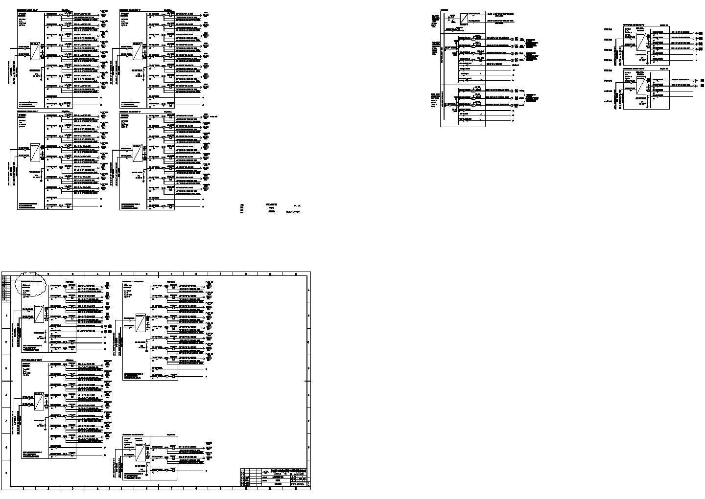 建筑电气常用配电箱_电气配电箱接线CAD图