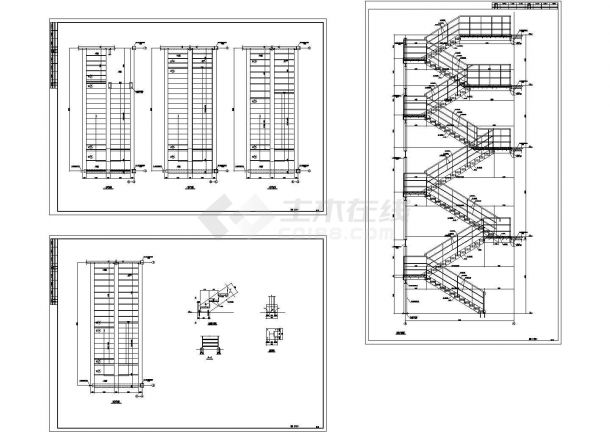 多层场房钢结构设计cad施工图-图一