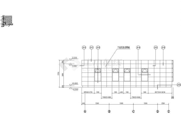干挂花岗岩幕墙节点（三）CAD施工图设计-图一
