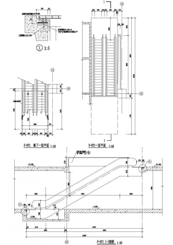 滚梯详图（一）CAD施工图设计_图1