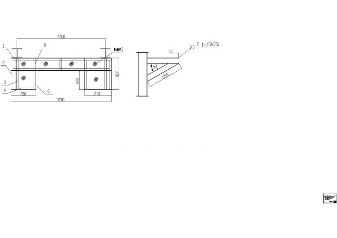 某机械厂的钢梯与平台详图（含料仓计算）_图1