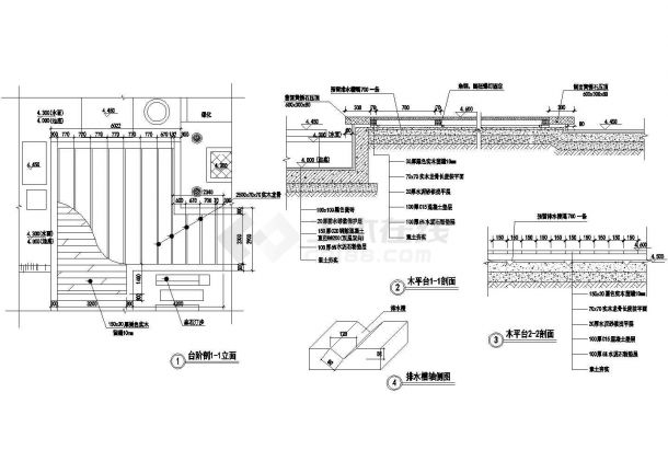 某经典木平台结构全套施工参考CAD详图-图一