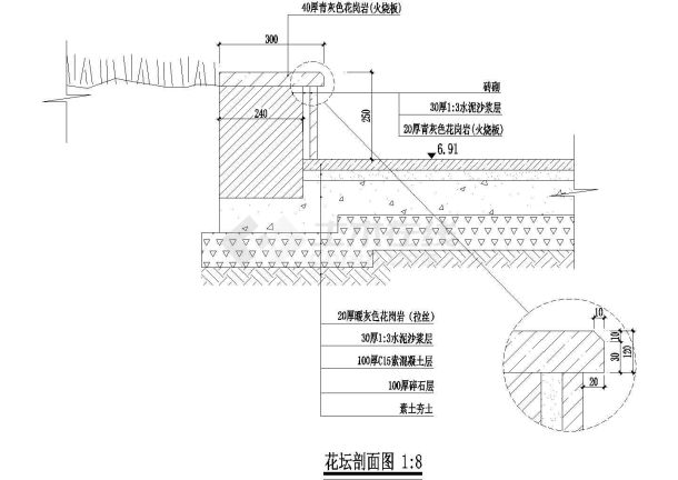 某广场标志性花坛结构cad设计详图-图二