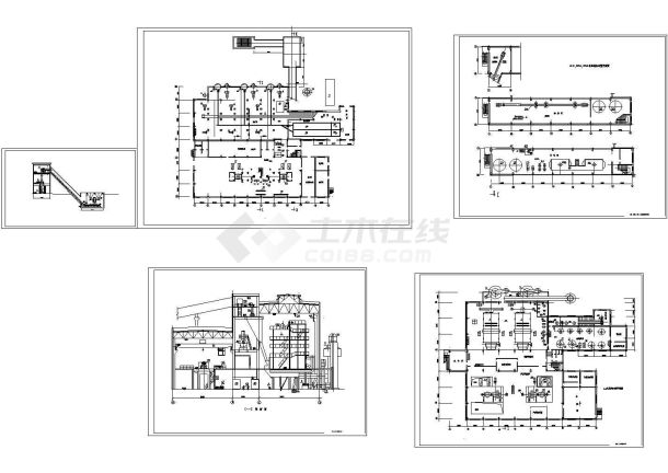 汽轮机热电站布置设计cad施工图-图一