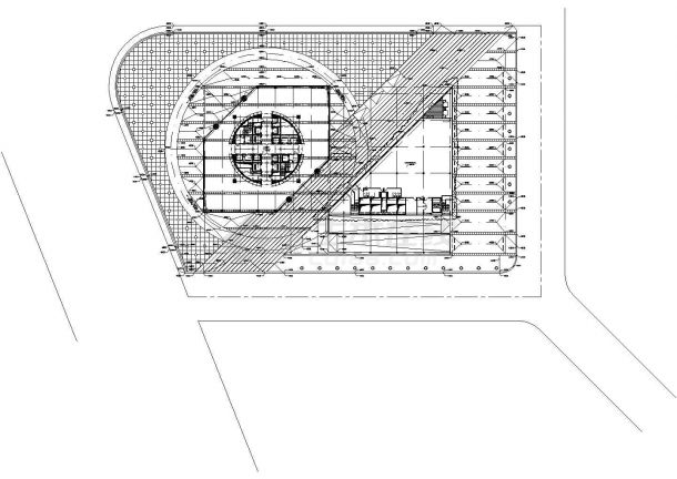 上海某地21世纪中心全套建筑施工设计cad图（含效果图，设计说明）-图二