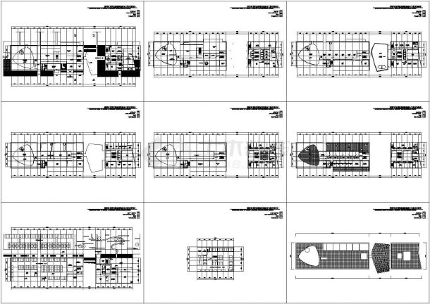 某地龙岗规划展览大楼全套建筑施工设计cad图纸（含设计说明）-图二