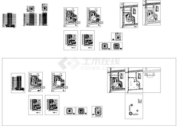 南京某地百汇国际办公楼全套建筑施工设计cad方案图纸-图二