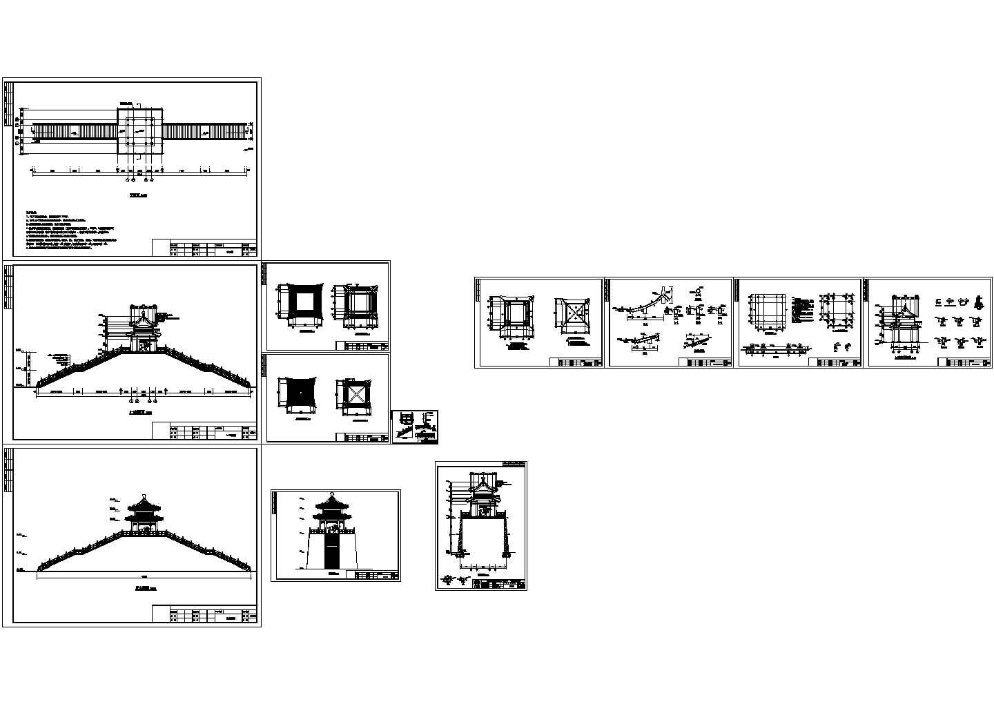 中式观景台施工详图设计