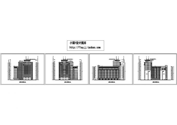 13层中心医院综合楼建筑设计施工cad图纸，共十三张_图1