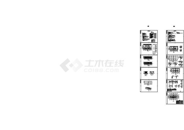 某地1层砌体结构农村平房（毛石砼条形基础）设计全套建筑及结构施工图（含设计说明）-图二