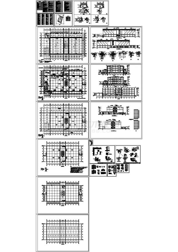 某地3层框架结构冷库建筑设计cad全套施工图（含设计说明）-图一