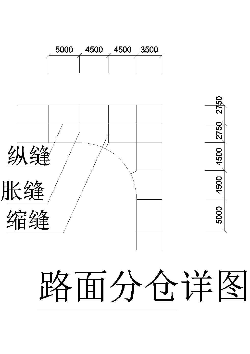 某高速路面分仓结构设计详图