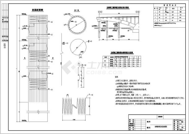 380m中承式钢管混凝土系杆拱桥边跨辅助墩及桩基钢筋节点详图-图二