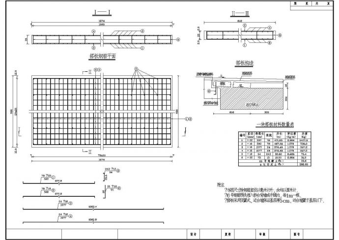 桥梁搭板钢筋剖面CAD参考图_图1