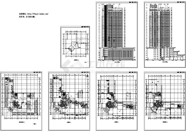 长71.96米 宽66.36米 -1+30层商业办公综合楼建筑cad施工图设计-图一