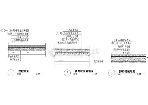 某住房地面铺装结构设计图-图二