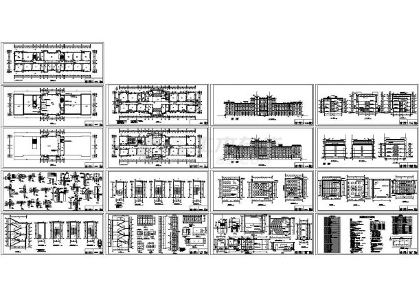 某小学教学楼建筑设计图（标注详细）cad版-图二