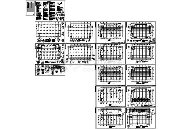 某5层框架厂房结构设计图CAD版-图一