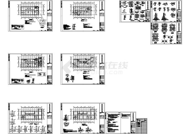 二层砌体结构喷漆楼加固改造施工图CAD版-图一