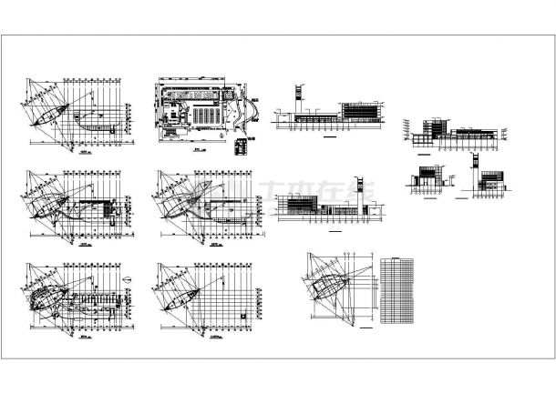 五层7633平米汽车站初步设计方案图-图一