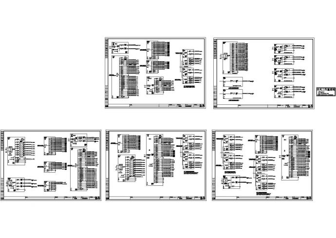 八层医院住院综合楼配电箱系统设计cad图，共五张_图1