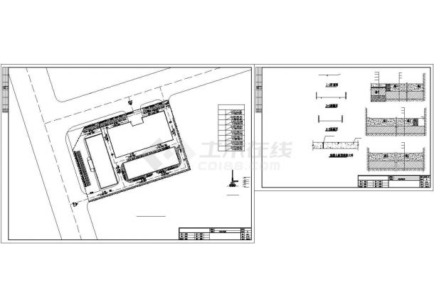 两层钢结构大众汽车4S店结构施工设计图（含建筑图）-图一