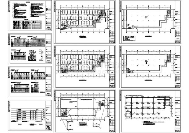 厂房设计_五层厂房生产车间电气施工cad图(含电照设计)-图一