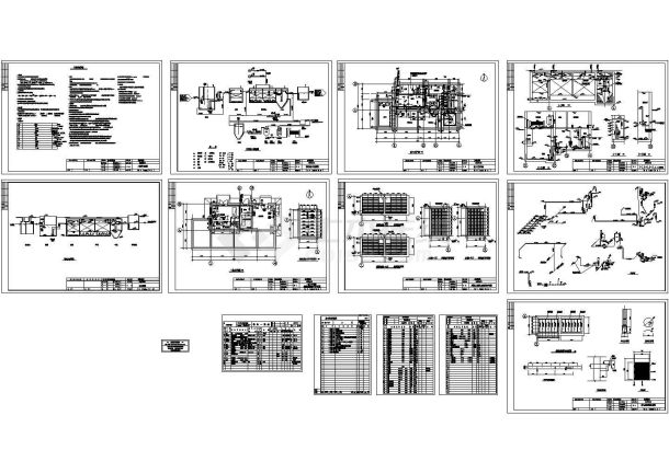 上海某医院污水处理工程设计图纸-图一