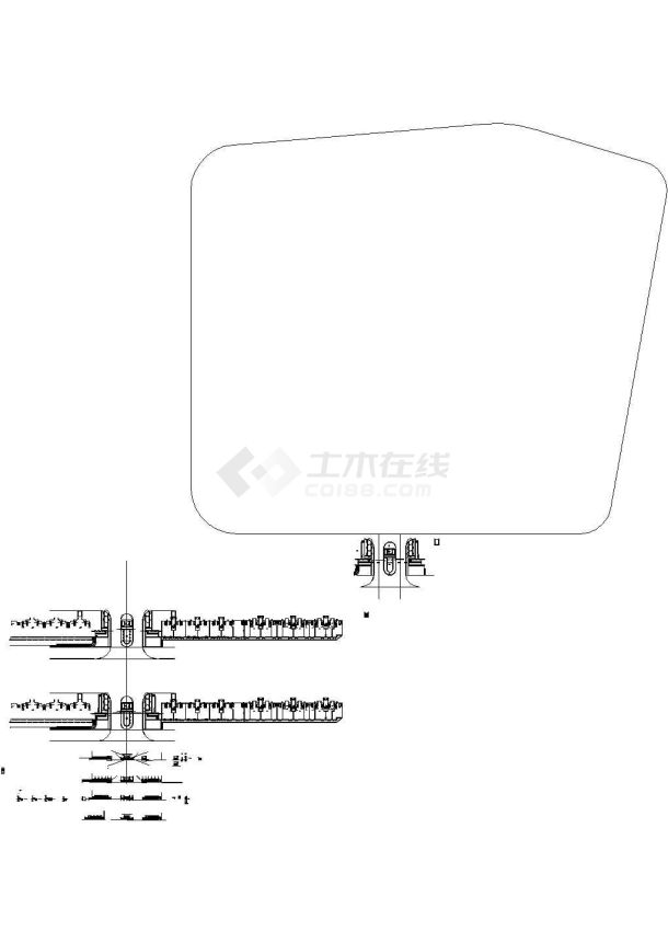 某高档住宅小区全套景观设计cad施工图（含效果图，含园建、绿化、水、电、结构设计）-图二