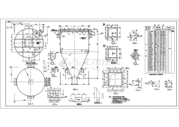 钢筒仓结构设计基础平面图-图二