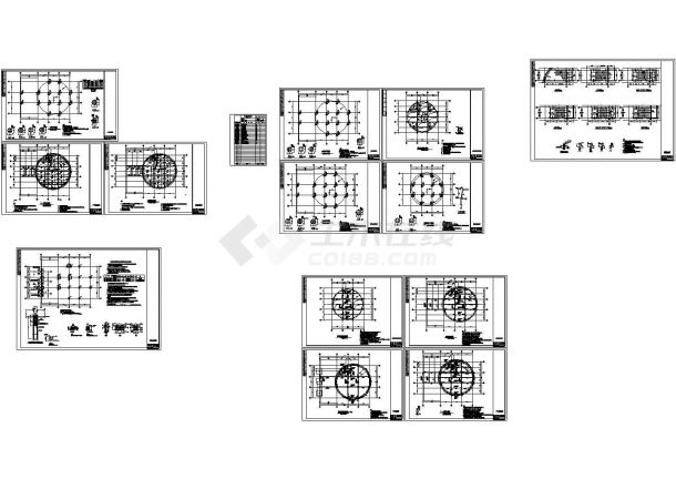 [江苏]框架结构商业广场结构施工图（四栋大楼）-图二