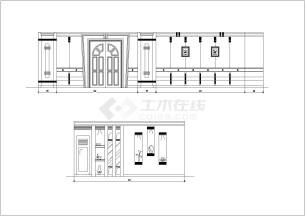 某茶艺馆CA节点完整室内设计装饰图-图一