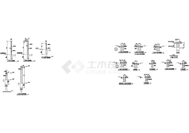 常用女儿墙配筋节点构造详图-图一