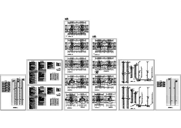 某高层住宅楼（底商框架结构，16804㎡）采暖通风防烟设计cad全套平面施工图（含设计说明，含2栋楼设计）-图一