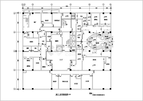 河南省某休闲洗浴中心CAD室内详细设计装修方案-图二
