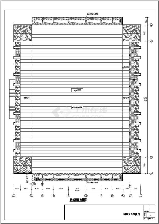 某网架结构设计cad施工图纸-图一