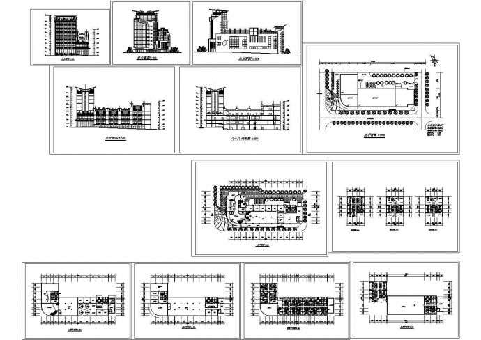 7251平方米风云大酒店规划设计施工cad图，共十二张_图1