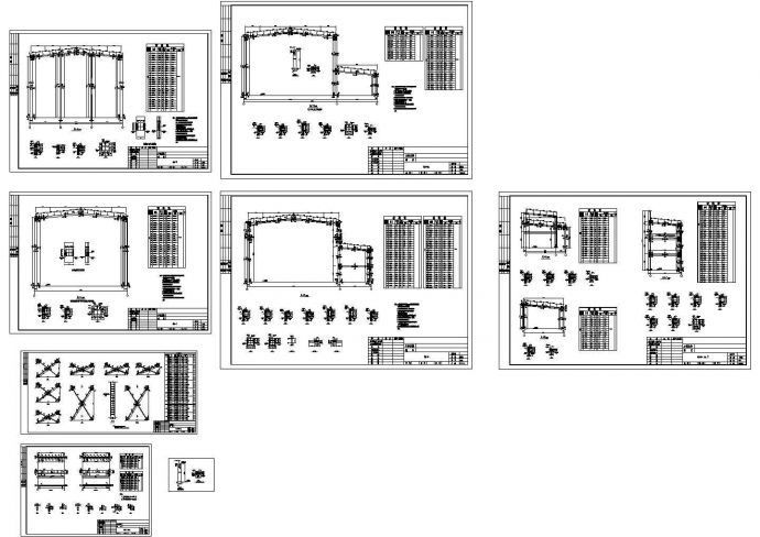 某钢结构厂房详细设计cad施工图_图1
