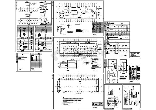 厂房设计_变电所电气及机修厂房电气施工cad图(含照明设计)-图一