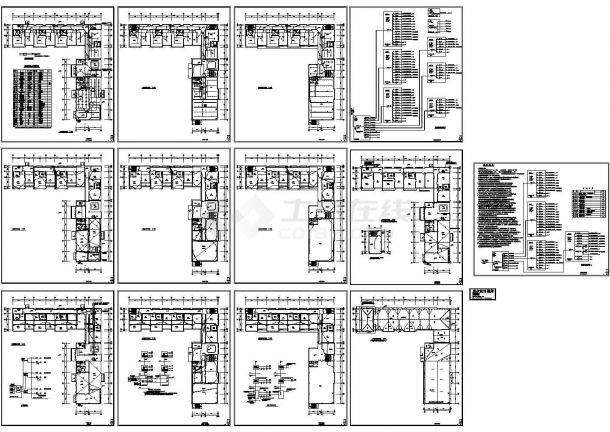 三层幼儿园电气施工cad图(含弱电设计)-图二