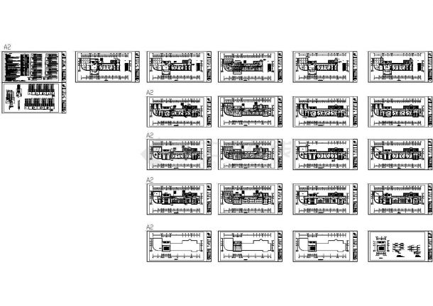 某四层学校幼儿园电气设计cad全套施工图纸（含设计说明，23张图）-图二