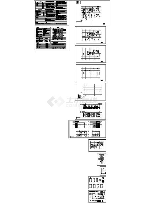 某三层框架结构幼儿园建筑设计cad全套施工图（含设计说明）-图一