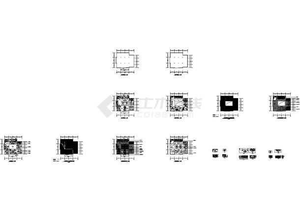 某地二层售楼中心室内装修设计cad全套方案图（标注详细）-图一