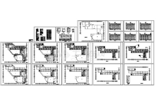 五层旅游学校校区教学楼电气施工cad图(含强弱电综合步线图)-图二