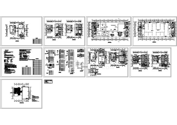 厂房设计_三层职工用房及工业厂房电气施工cad图，共九张-图一