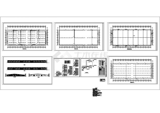 厂房设计_木业厂房电气施工cad图，共六张-图一